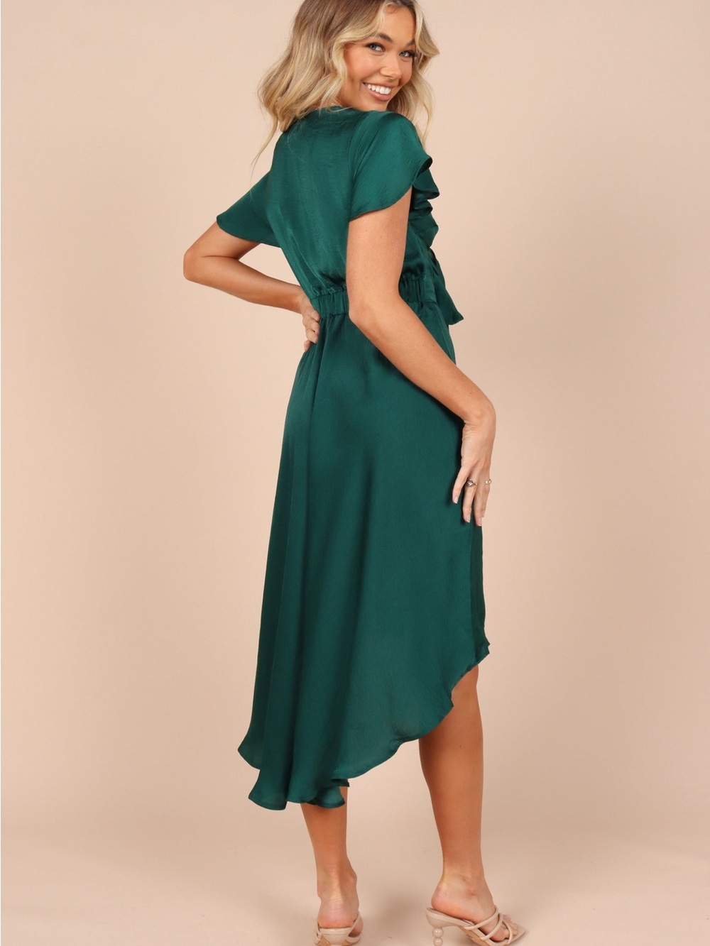 Petal & Pup Amanda Hi Lo Tie Front Dress Size XS - Picture 3 of 6